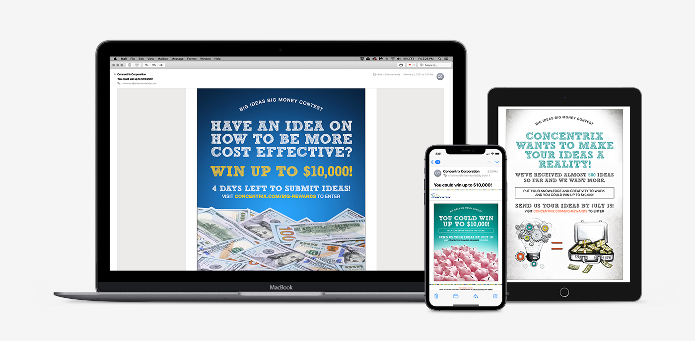 Contest emails