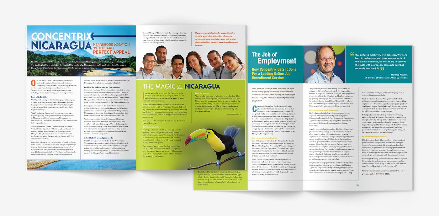 Magazine spreads